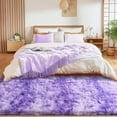 thumbnail image 2 of ZENELESS Super Soft Fluffy Rug for Bedroom,6x9 Tie-Dye Purple Anti-Skid Plush Floor Carpet for Living Room Home Decor, 2 of 7
