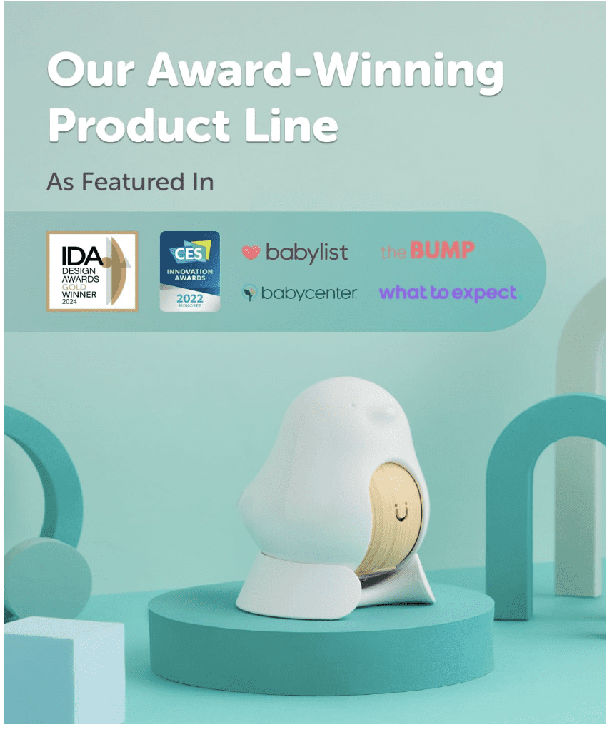CüboAi CuboAi New Model Smart Baby Monitor 3: Sleep Safety Alerts for Covered Face Rollover, 2.5K QHD Night Vision WiFi Camera, 2-Way Audio, Humidity Sensor, Lullabies. App Control (Wall Mount Set)