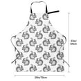 thumbnail image 2 of Kdxio Black Squirrel Apron with Pockets Adjustable Kitchen Aprons for Men Women Waterproof Aprons for Cooking,Drawing,Crafting, Baking Household Cleaning, 2 of 8