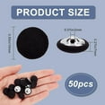 thumbnail image 2 of 50PCS Cloth Shank Buttons Round Shaped Sewing Button Women Suit Woolen Coat Button Male Jacket Button Shirt Trousers Button Fabric Cloth Covered for Overcoat Garment Accessories Black DIY, 2 of 9