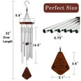 thumbnail image 4 of ZOMWOOA Memorial Wind Chimes Outdoor, 32 Inch Large Sympathy Wind Chimes for Loss of a Loved One, Bereavement/Memorial Gift/Sympathy Gift in Memory of Loved One Condolence Remembrance（Silver）, 4 of 6