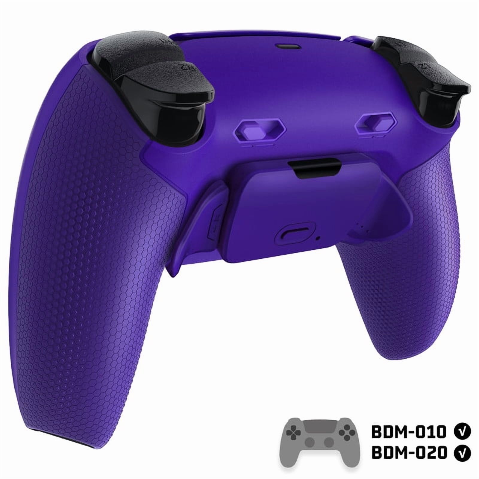 eXtremeRate RISE Plus MAX Back Paddles Kit with Clicky Trigger Stops & Rubberized Grip for PS5 Controller BDM-010 020, Remappable Back Buttons Kit for PS5 Controller - Galactic Purple - NO Controller