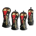 thumbnail image 3 of 4x Golf Club Head Covers Golf Wood Headcover Protector Head Covers Guard Fashion with Number Tag for Golfer Gift Unisex Accessories Dog Black, 3 of 10