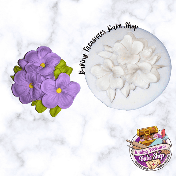 Plumeria With Leaves Silicone Mold