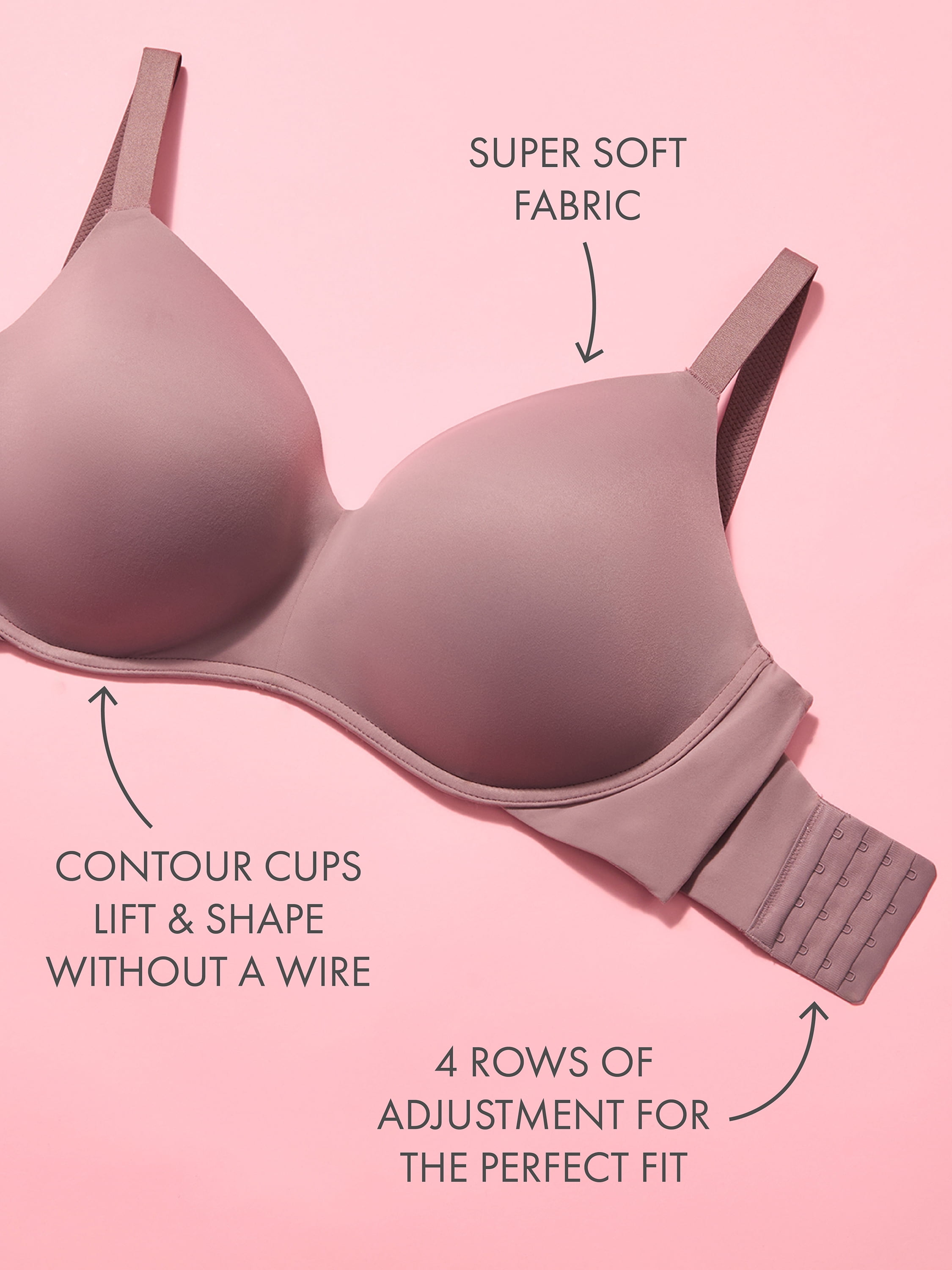 Joyspun Women's & Women's Plus Brushed Micro Wireless Bra, Sizes 38DD-46DDD