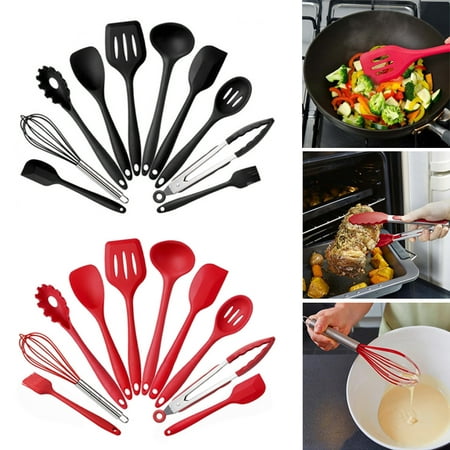 10Piece Silicone Cooking Set Silicone Cooking Utensils Sets Non-stick Heat Resistant Hygienic Kitchen