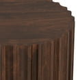 thumbnail image 3 of Rolf 16 inch Wide Solid Mango Boho Contemporary End Table in Walnut Brown, Assembled, 3 of 9
