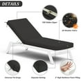 thumbnail image 2 of Pakunoda Chaise Lounge Cushions Set of 2, 72" x 21" x 4" Outdoor High-Density Foam Patio Furniture Lounger Replacement Cushions with Zipper Ties Water-Resistant for Pool, Black, 2 of 7