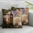 thumbnail image 3 of Nawypu  USA Colorado Capital Denver Cushion Cover City in Colorado State Throw Pillow Case Watercolor City Landscape Pillows Nursery Decor Modern Linen Pillow Covers for Sofa Chair Car, 3 of 5