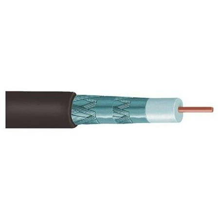 Vextra V621QBB Quad Shield RG6 Solid Copper Coaxial Cable, 1000',
