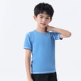 thumbnail image 4 of GYRATEDREAM Kids Boys Girls Athletic Shirts Short Sleeve Dry Fit Sports T-Shirts Tops Crew Neck Basic Activewear Performance Clothing for 13-14T Orange, 4 of 9