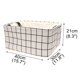 thumbnail image 4 of Cesta Caja Contenedor Almacenadora Organizador De Almacenaje Plegable Grande Colgante para Armario con Agarraderas Juguetes Cordón blanco w Medio, 4 of 9