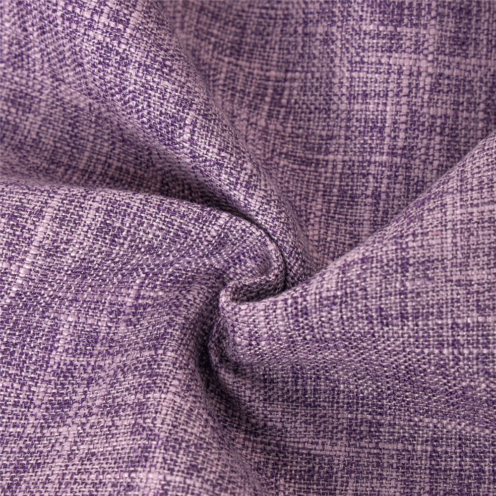 Phantoscope Textural Faux Linen Series Square Decorative Throw Pillow Cusion for Couch, 12" x 20", Light Purple, 2 Pack