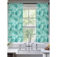 thumbnail image 3 of Sheer Curtains 63 Inches Long, Teal Geometric Light Filtering Window Curtains for Living Room/Bedroom, Modern Morocco Abstract Art Rod Pocket Voile Sheer Curtain Drapes, 52"W x 63"L, 2 Panels, 3 of 8