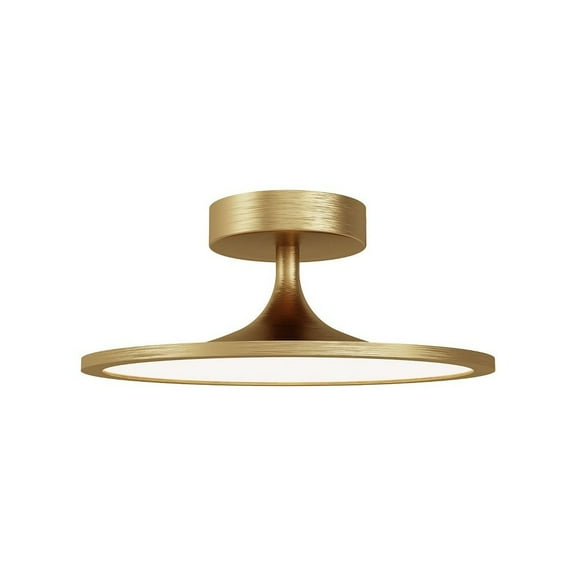 SF418012BG-Alora Lighting-Issa - 20W LED Semi-Flush Mount-5 Inches Tall and 12 Inches Wide-Brushed Gold Finish