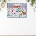 thumbnail image 3 of Christmas Led Toile Mur Art Snowman Avec Animaux 12X16, 3 of 3