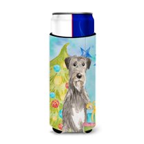 Carolines Treasures CK1876MUK Christmas Tree Irish Wolfhound Michelob Ultra Hugger for slim cans  Slim Can multicolor