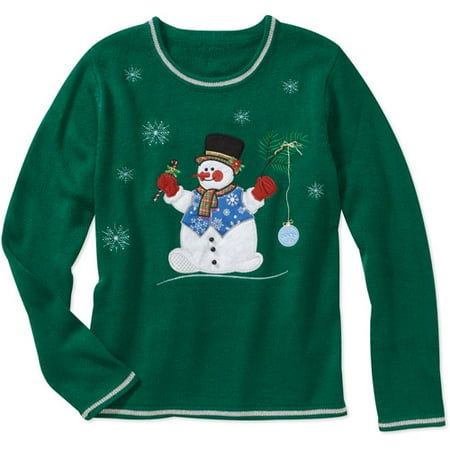 White Stag Women's Snowman Christmas Sweater