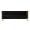 thumbnail image 4 of Manhattan Comfort Trillium 3-Piece Velvet Sofa Set in Black/Rose Gold, 4 of 9