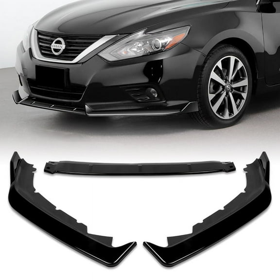 Stay Tuned Performance Front Bumper Splitter Spoiler Lip For 2016-2018 Nissan Altima 4DR Painted Black