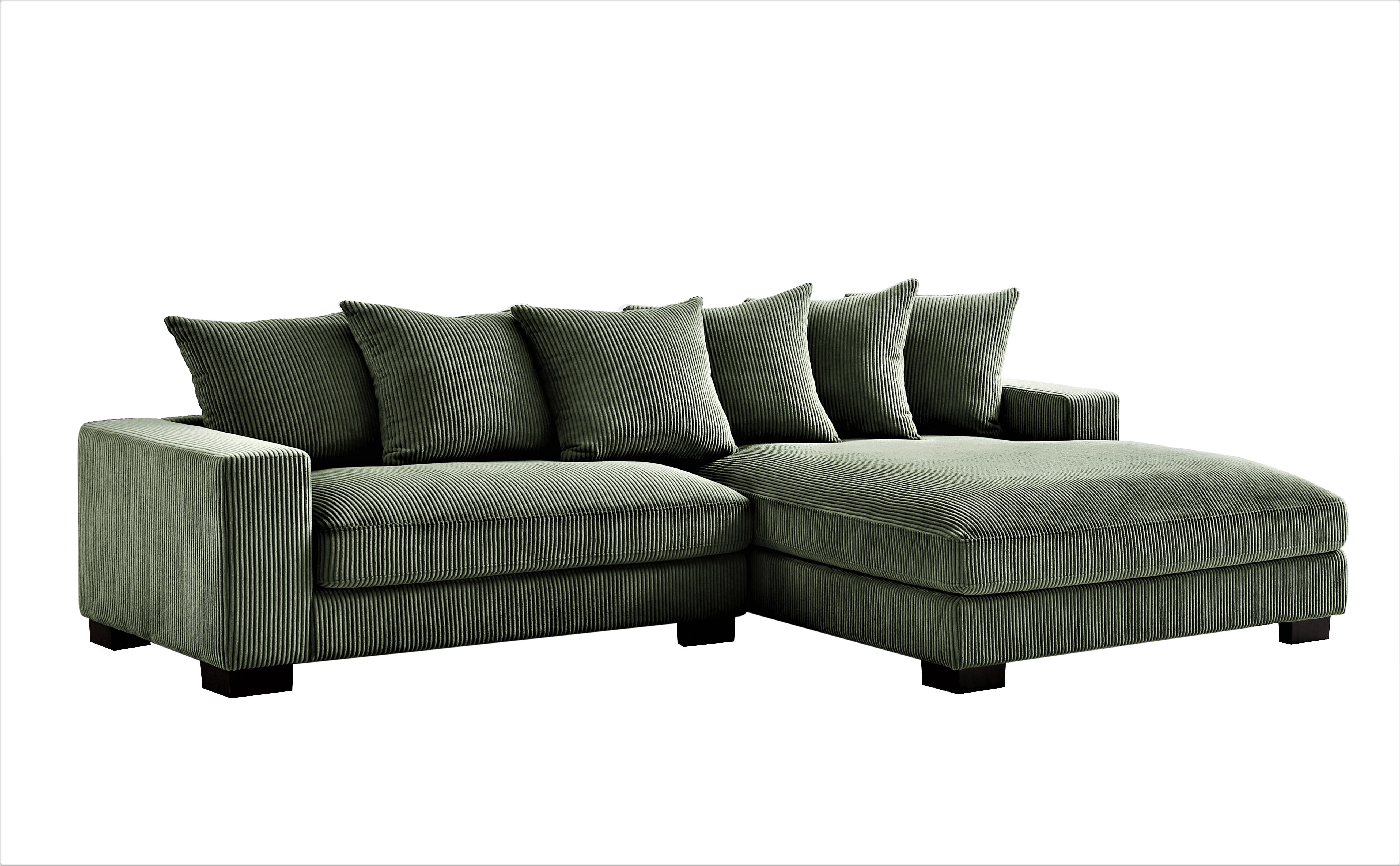 US Pride Furniture Payan 102.4" Wide Corduroy L-Shape Sectional Sofa, Dark Green