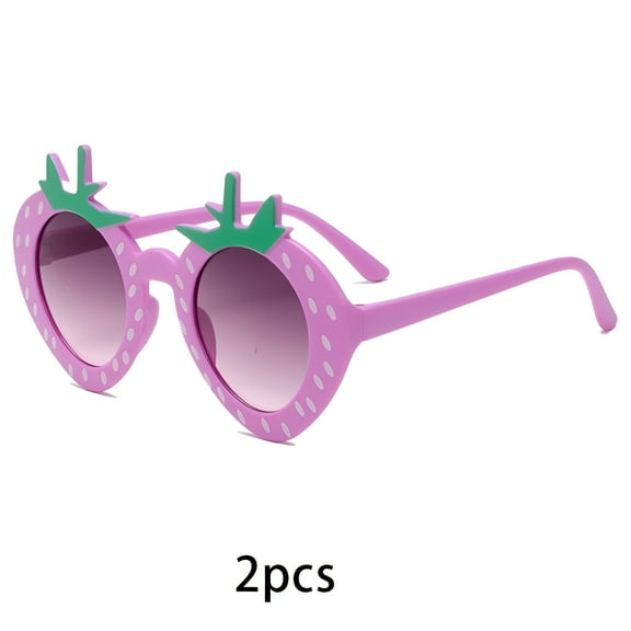 GJX 2Pcs Toddler Sunglasses,Impact-Resistant Frame Toddler Girl Sunglasses,Smooth Opening and Closing Kids Sunglasses,UV400 Protection,Purple