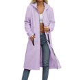 thumbnail image 2 of Pyhlmscde Women's Solid Color Button Long Sleeve Cardigan Coat, Womens Tops, Winter Clothing for Women, Trench Coat Women, 2 of 5