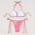 thumbnail image 4 of Dolkfu Sequin Swimsuit Women Two Piece Cheeky Bikini Sets Spaghetti Strap Glitter Tie Side Women's Bathing Suit M, 4 of 4