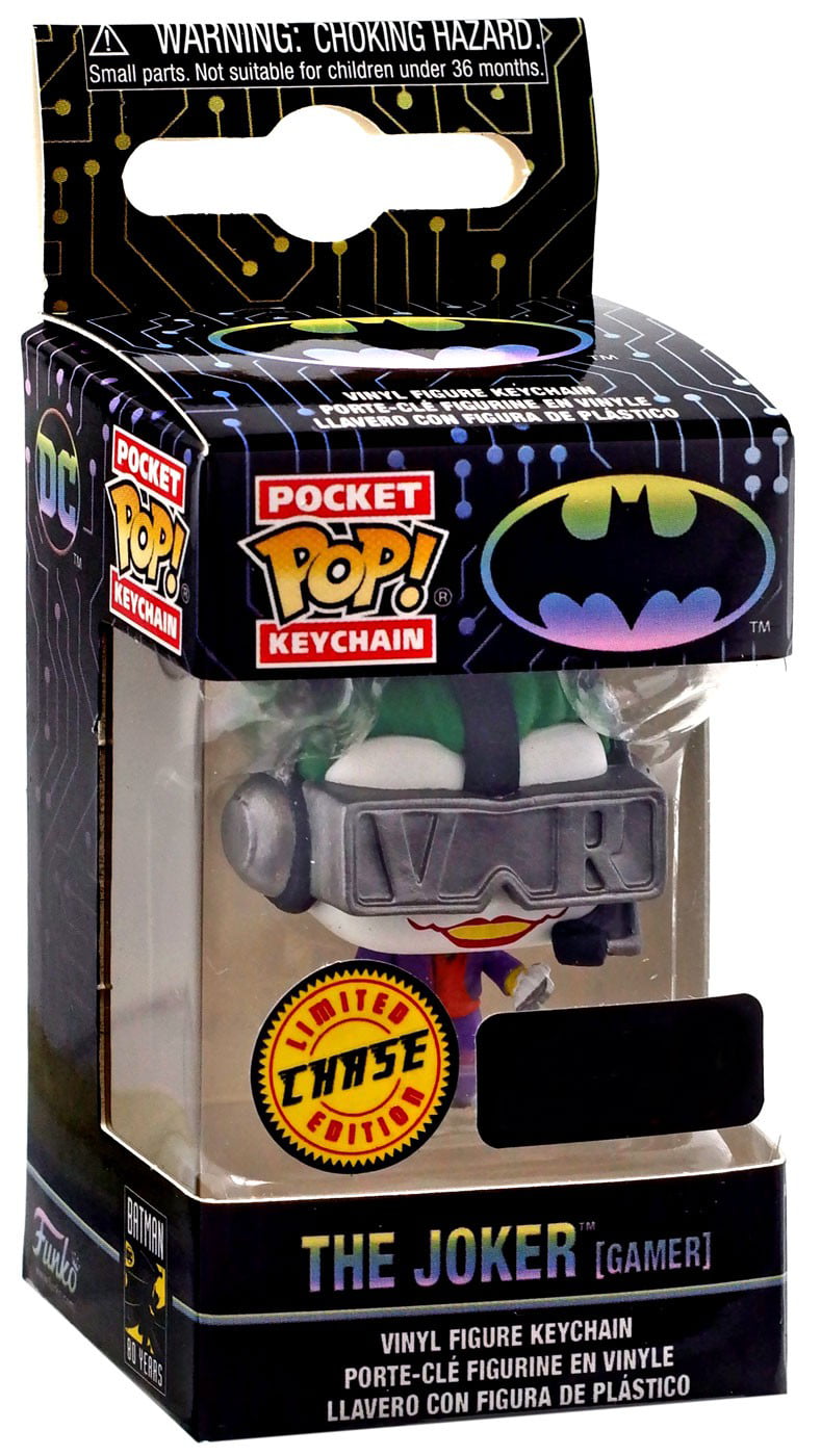 The Joker Gamer VR Chase Game Stop Exclusive DC Gamer Box Keychain Pocket Pop 