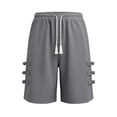 thumbnail image 4 of uublik Gym Shorts for Women Casual Elastic Waist Shorts Summer Beach Lightweight Short Pants with Pockets, Gray, 4 of 6