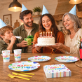 400 Piece Happy Birthday Party Tableware Set Serves 50 For Birthday ...