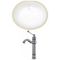 thumbnail image 1 of American Imaginations AI-22686 Évier Ovale de 19,5 Po en Blanc - Chrome, 1 of 1