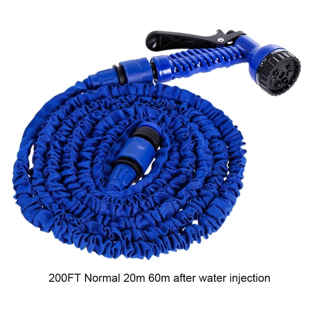Pipa De Agua Telescópica Manguera de expansión de 25 a 200 pies, 7 modos de pulverización, pulverizador de jardín para lavado de coches (azul de 200 pies) Ndcxsfigh Para estrenar
