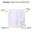 Gerber Washcloth, White, 6Count