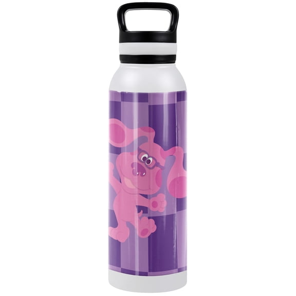 Blues Clues Official Blue'S Clues Large Magenta 24 oz Insulated Canteen Water Bottle, Leak Resistant, Vacuum Insulated Stainless Steel with Loop Cap