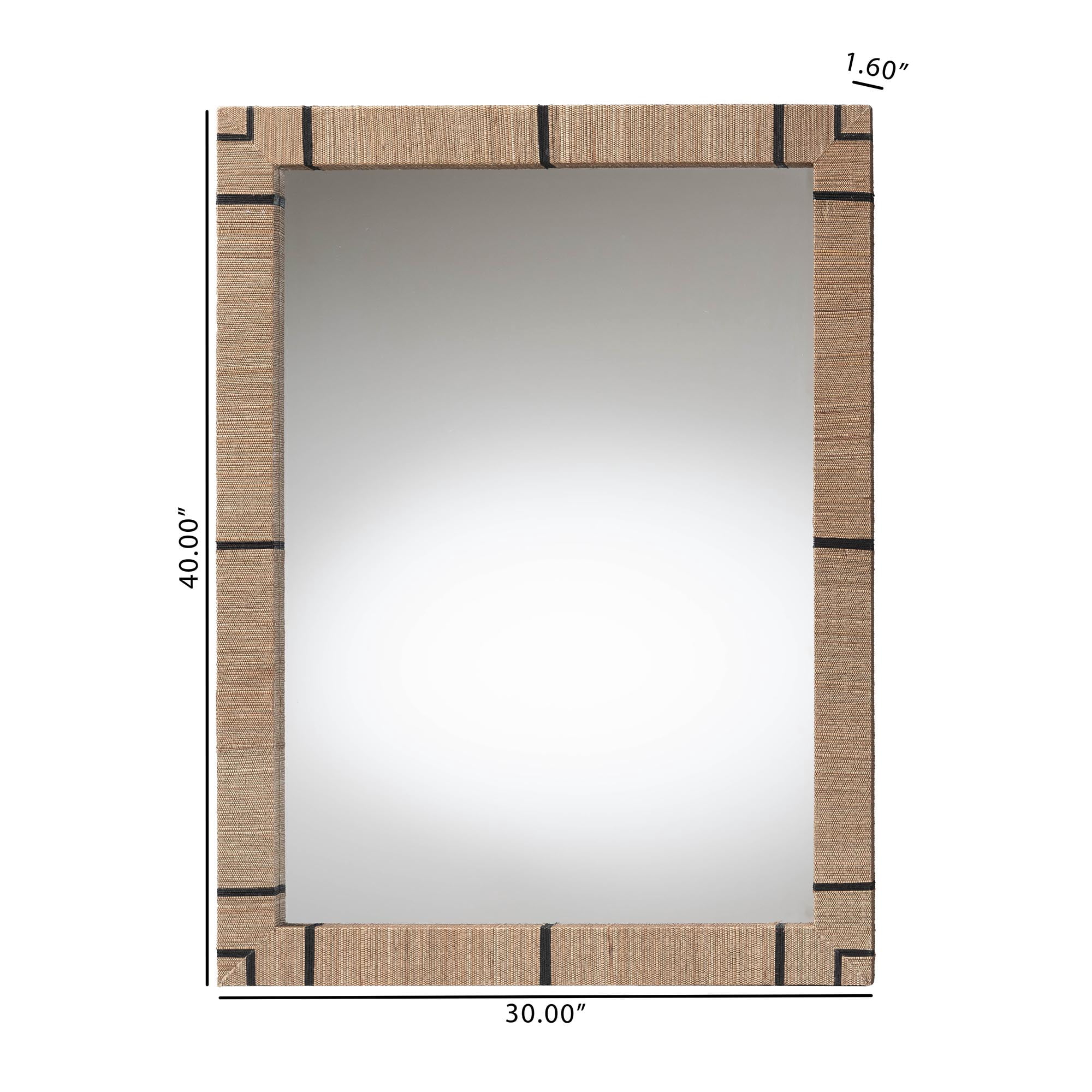 bali & pari Mirai Boho Mirror, Rectangle, Natural
