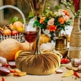 thumbnail image 2 of Fdelink the Exquisite 1 Pc Handmade Velvet Pumpkins Decor Super Soft Stuffed Pumpkin with Exquisite Gold, 2 of 4