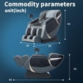 thumbnail image 2 of BestMassage 4D Massage Chair,Full Body Zero Gravity Recliner Chair with Smart Large Screen Bluetooth Heat Foot Roller,Grey, 2 of 7