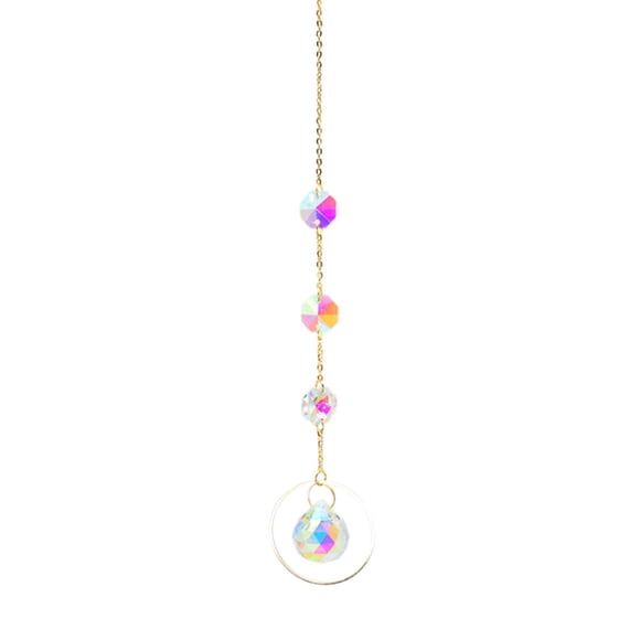 fastboy Carillon Éolien Pendentif Métal Extérieur Cloche à Vent en Cristal Décoration de Jardin Intérieur Ornement Maison, Type 3