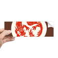 thumbnail image 1 of Year Of Dragon Animal China Zodiac Red Rectangle Bumper Sticker Notebook Window Decal, 1 of 1