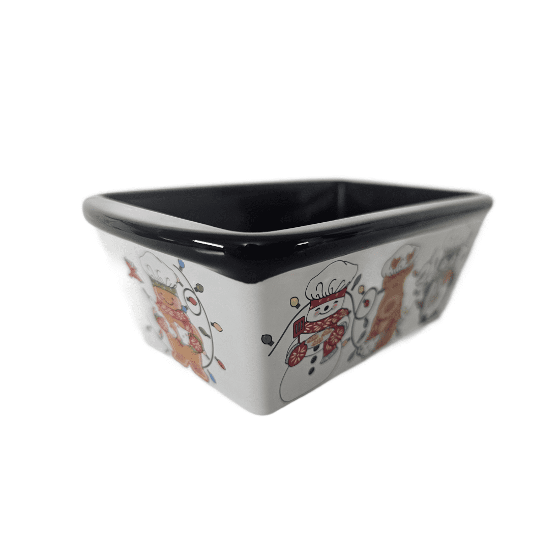 Temptations by Tara Whimsical Chef Friends Mini Loaf Pan Holiday Bakeware 12 oz (Black)
