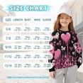 thumbnail image 6 of Xoenoiee Heart Leopard Paint Splatter Print Oversized Sweatshirt for Girls Teens, Crewneck Long Sleeve Side Slit Pullover, Cozy Comfy Fall Winter Top, 9-10 Years, 6 of 6