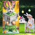 thumbnail image 4 of Easter Decorations for Home, Easter Door Curtain Cute Bunny Easter Eggs Holiday Scene Setting Porch Patio Decoration Door Cover, 4 of 6