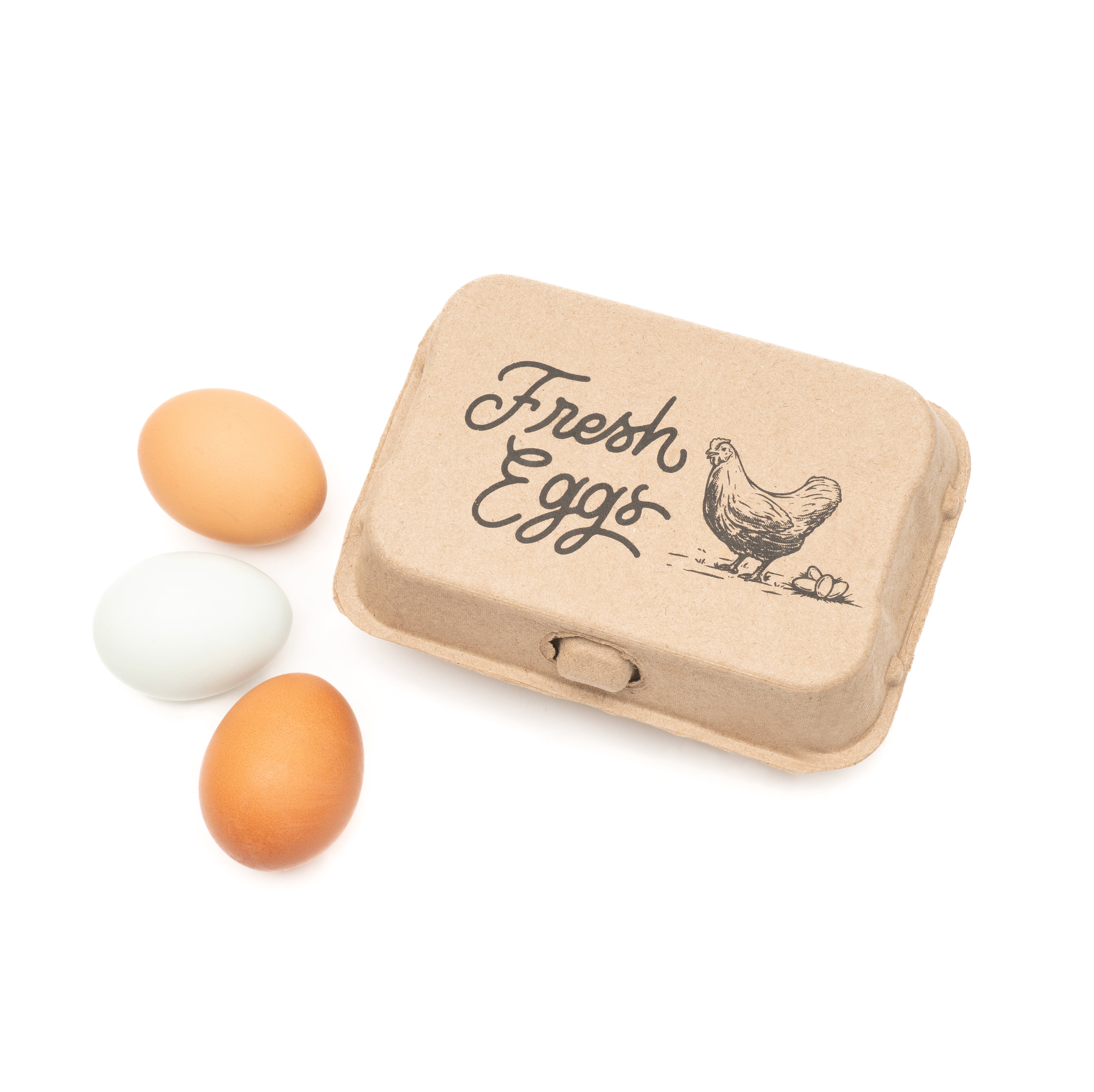 Hearty Produce Half Dozen Egg Cartons "Fresh Eggs" (30-Pack) | 2x3 Style | Biodegradable & Recycled Pulp | Perfect for Small Family-owned Farm