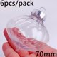 thumbnail image 3 of 6 piezas x Bolas de adorno navideñas transparentes irrompibles para decoración del hogar, 120 x 60 mm, de plástico, 3 of 5