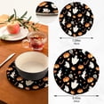 thumbnail image 3 of SKYSONIC 2 pcs Cute Little Ghosts Pumpkins Pot Holders Trivets, Heat Resistant Trivets,Halloween Black Cotton Thread Weave Mats for Hot Pads Pans Pot Bowl Teapot, 3 of 7