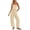 Beige, variant on Summer Jumpsuits Womens Casual Strapless Overalls Romper Playsuit Suspender Trousers Off The Shoulder Sleeveless Outfits With Pockets