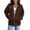 225#Brown, variant on Womens Zip Up Hoodies Oversized Sweatshirts Fall Fashion Outfits Casual Long Sleeve Solid Jackets 2026 Winter Clothes White S
