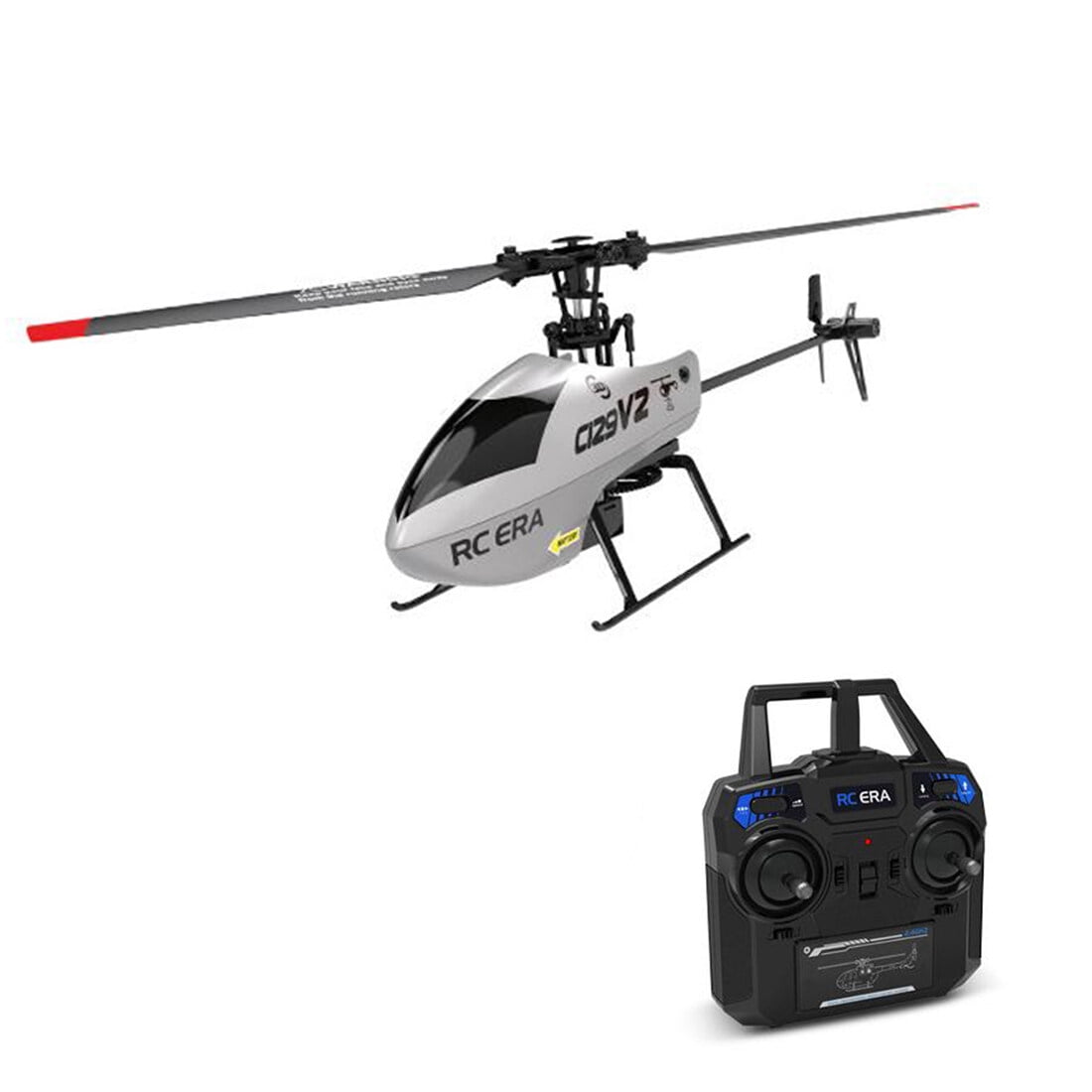 C129 V2 RC Helicopter with One-Key Take-Off/Landing, 2.4G 4CH 6-Axis Gyro 3D Flips RC Aircraft Model with Altitude Hold & Optical Flow for Adults Beginners- RTF