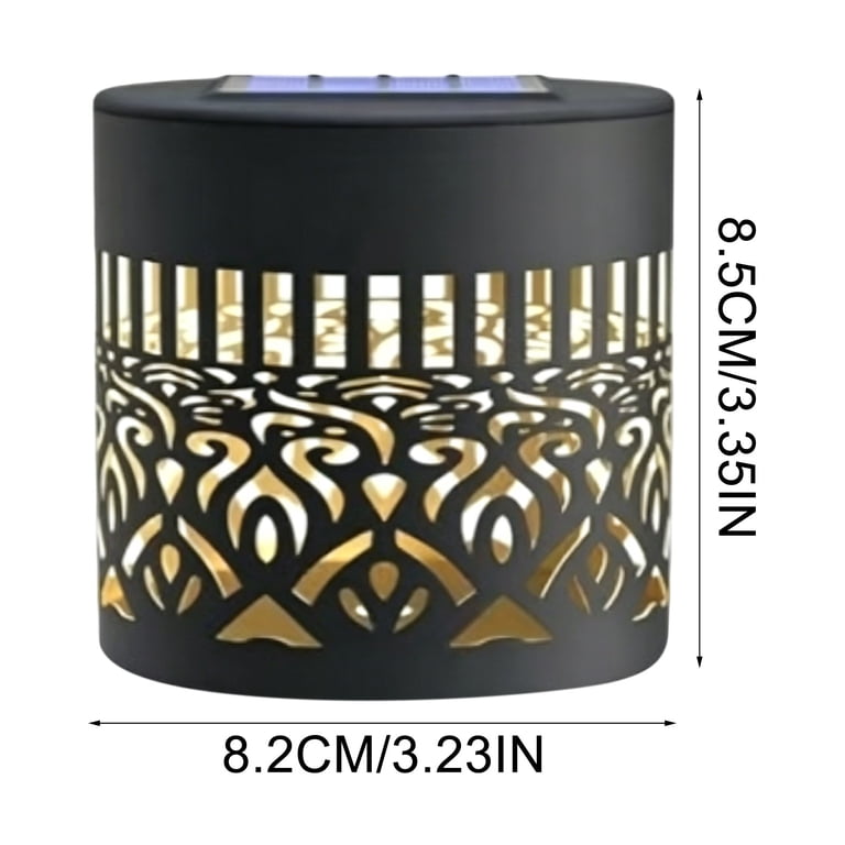 Solar Mandala Wall Light 2-Pack – Color-Changing Projector Lamp For Garden Fence, Patio, Yard, Waterproof Metal Decor